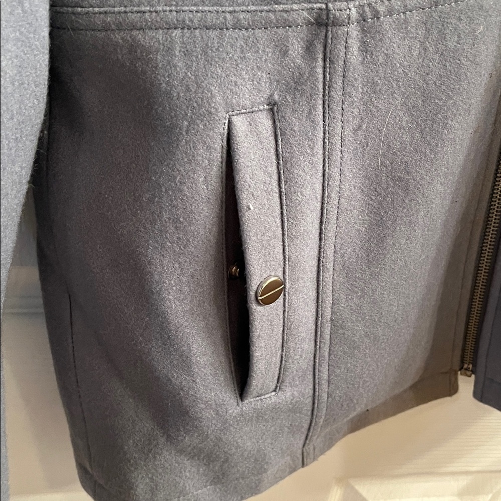 Kenneth Cole Blue and Gray Wool Blend Jacket - Picture 2 of 5